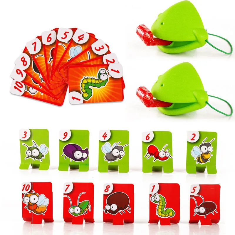 Frog Lizard Mask Wagging Tongue Lick Cards Board Games