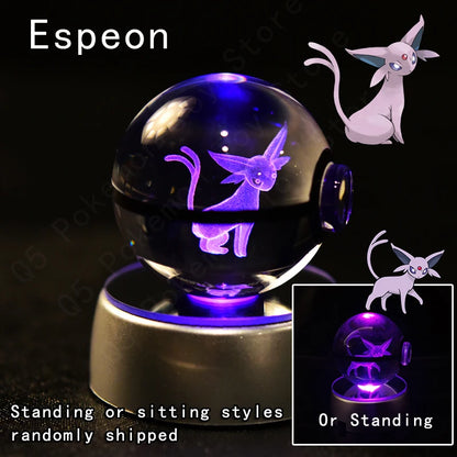 Pokemon Crystal Ball 3D Mewtwo Pikachu Gift
