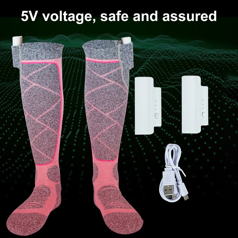 Electric Heated Socks 3Mode Adjustable Winter Warm Socks