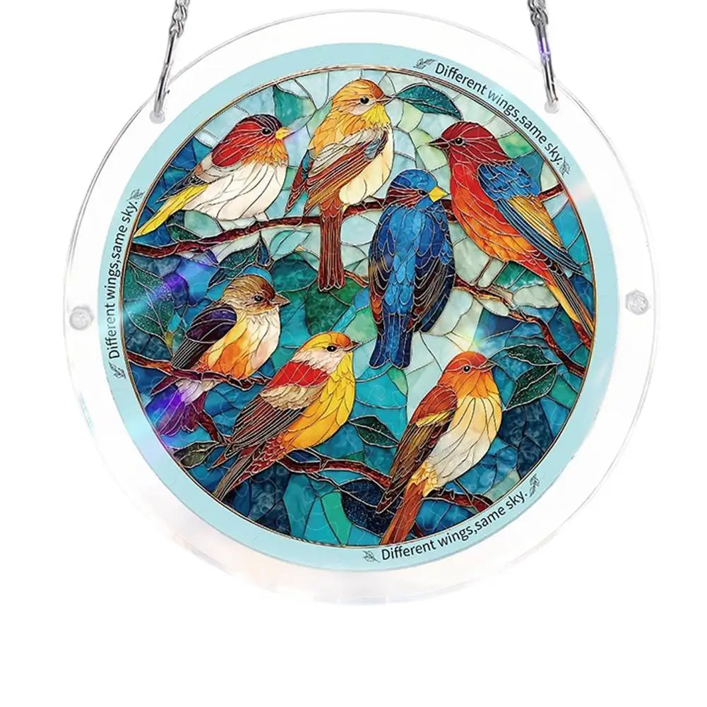 Acrylic Puzzle Suncatcher Window Hanging Stained Glass