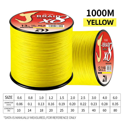 Original X8DAIWA-J Braided Expedition 8 strands Fishing Line