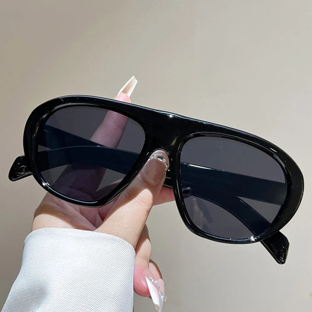 new fashion leopard gradient oval sunglasses for women
