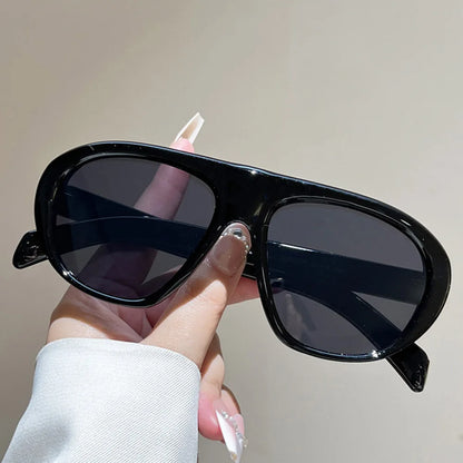 new fashion leopard gradient oval sunglasses for women