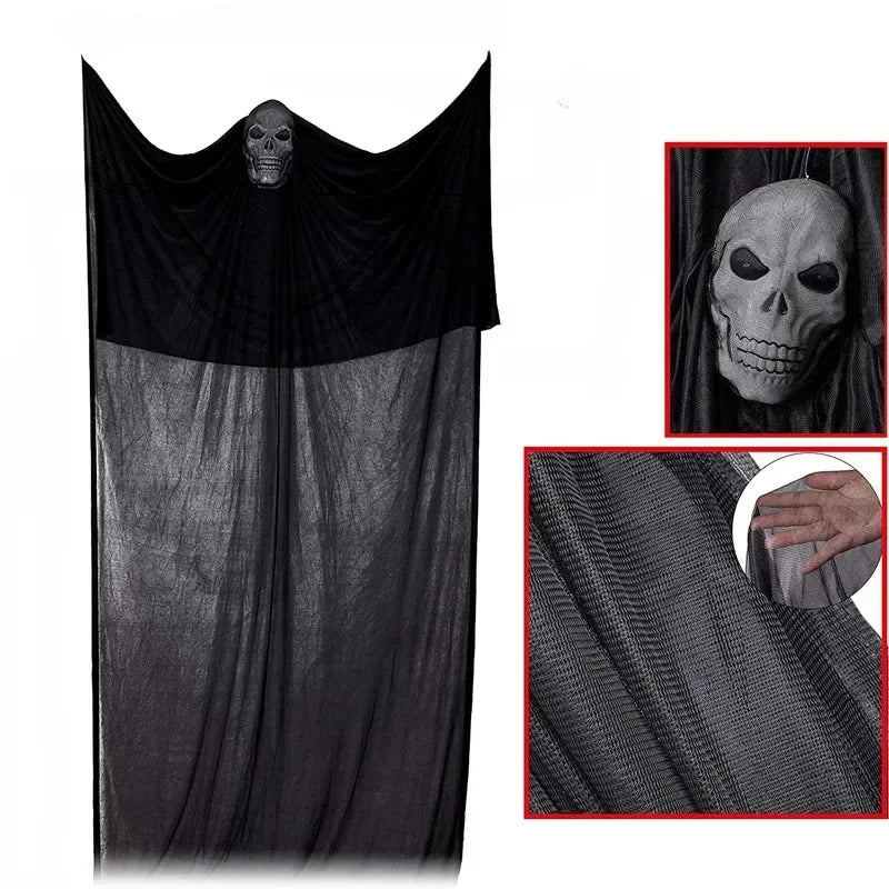 3.5M Halloween Hanging Skull Ghost Haunted House Decoration With LED