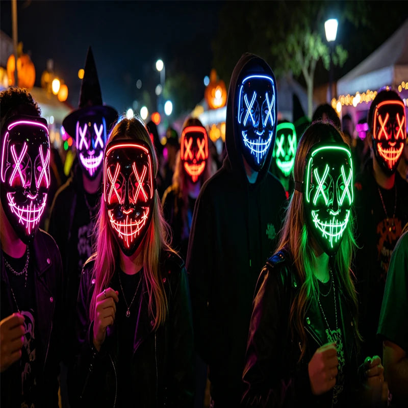 Halloween Party Supplies Luminous LED Purge Mask