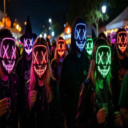 Halloween Party Supplies Luminous LED Purge Mask
