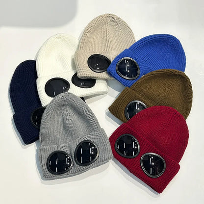 Warm Ski Mask Hats Caps Women Men Winter Windproof Glasses