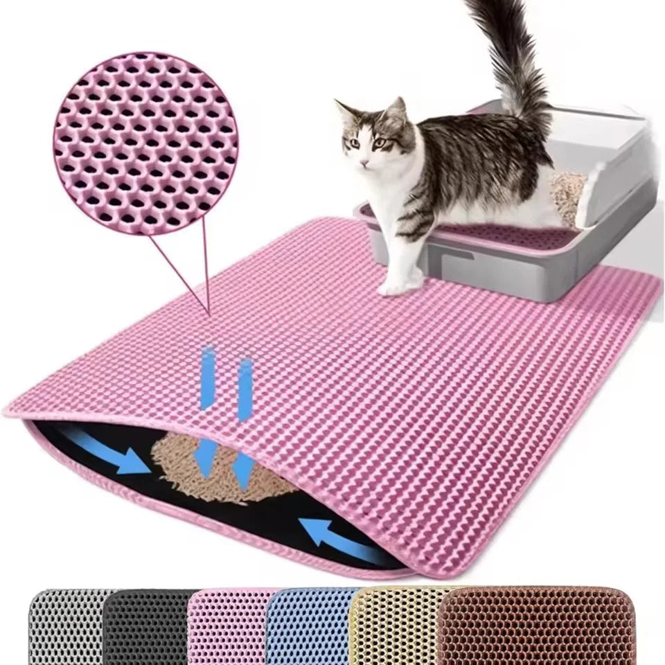 Cat Litter Mat Waterproof Double Layer Pet Litter