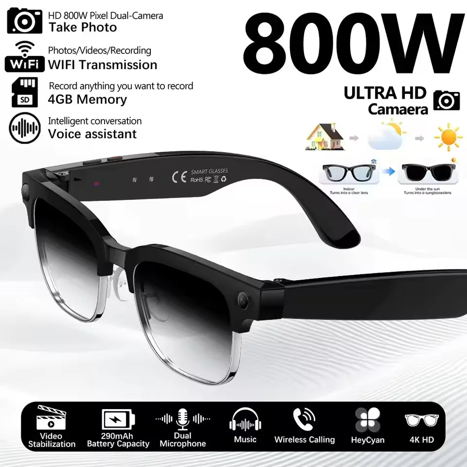 New Upgrade 800W Pixel Smart Glasses With Camera