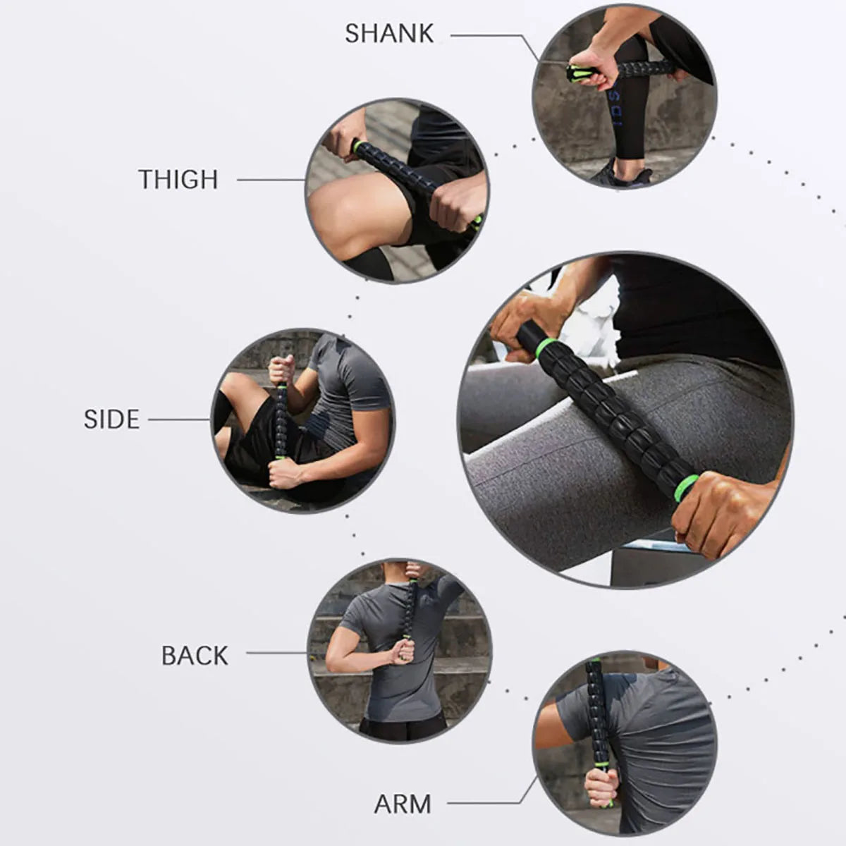 Gear Massage Stick Yoga Deep Muscle Relaxation Massage