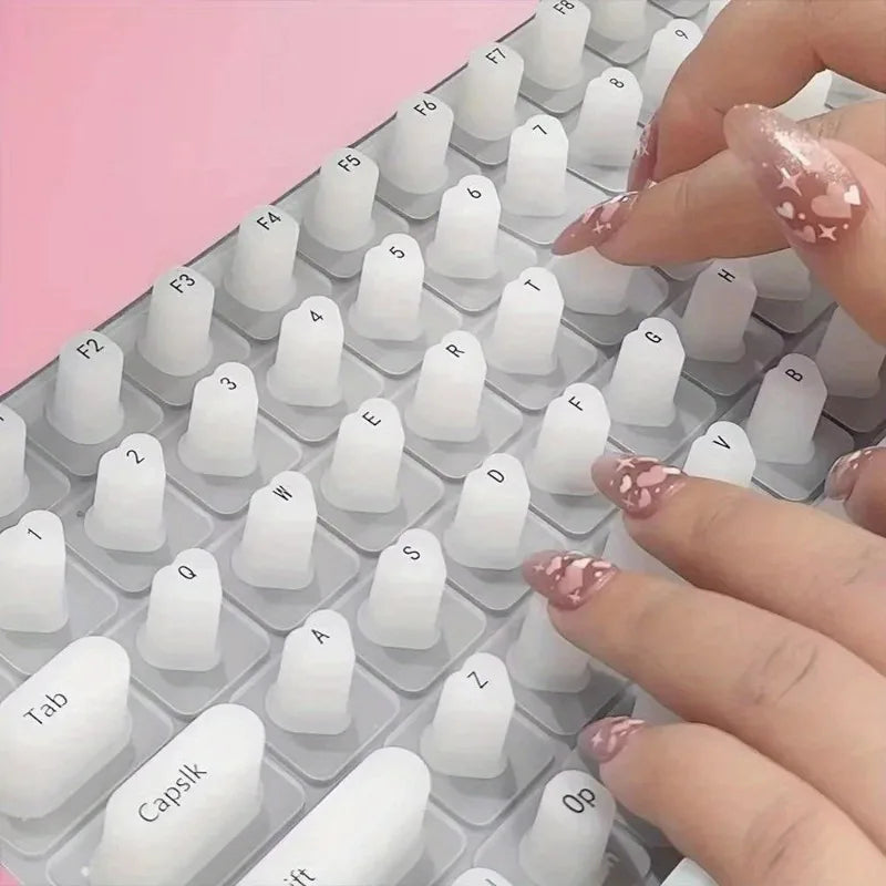 Silicone Laptop Keyboard Film Long Nails Convenien Key Caps