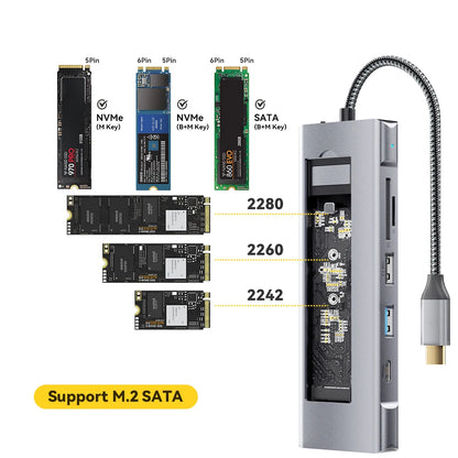 8-IN-1 USB HUB With Disk Storage