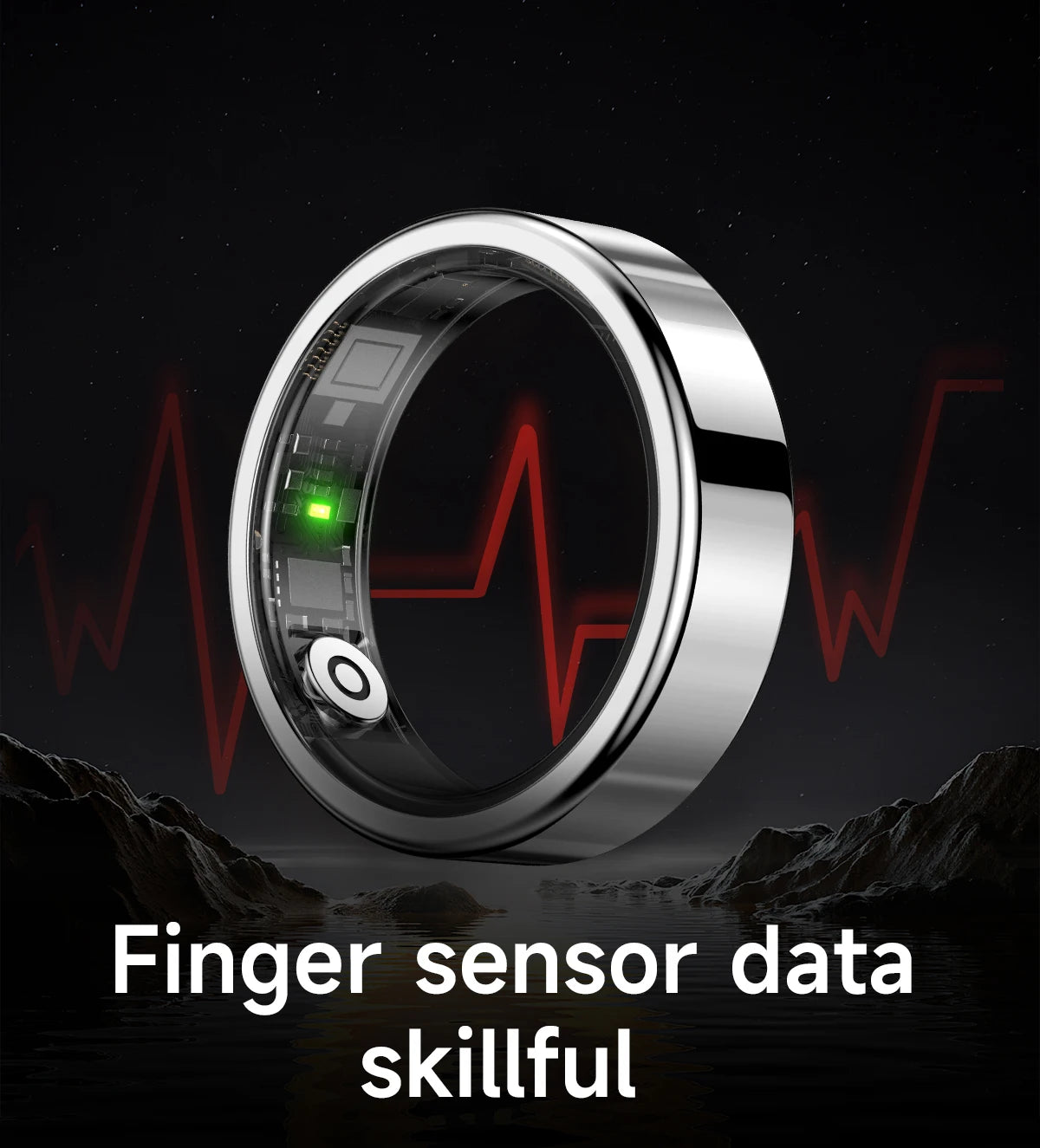 New Smart Ring Heart Rate Blood Pressure Sleep Monitoring