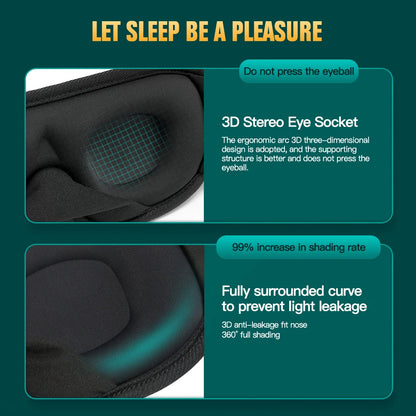 3D Sleep Mask Blindfold Sleeping Aid Eyepatch Eye Cover Sleep Patches