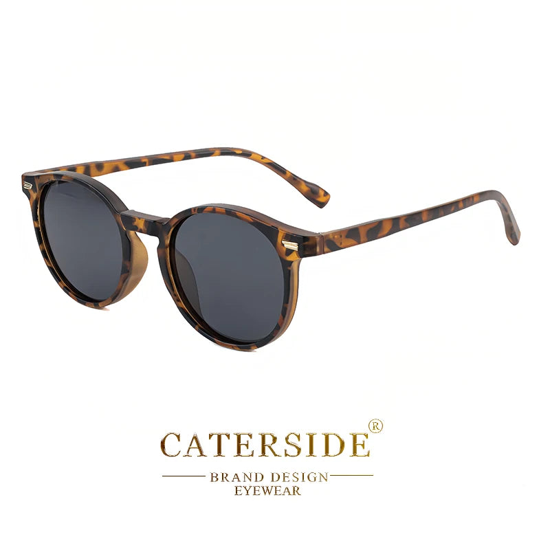 Retro Polarized Round Sunglasses Men TR90 / Acetate Vintage