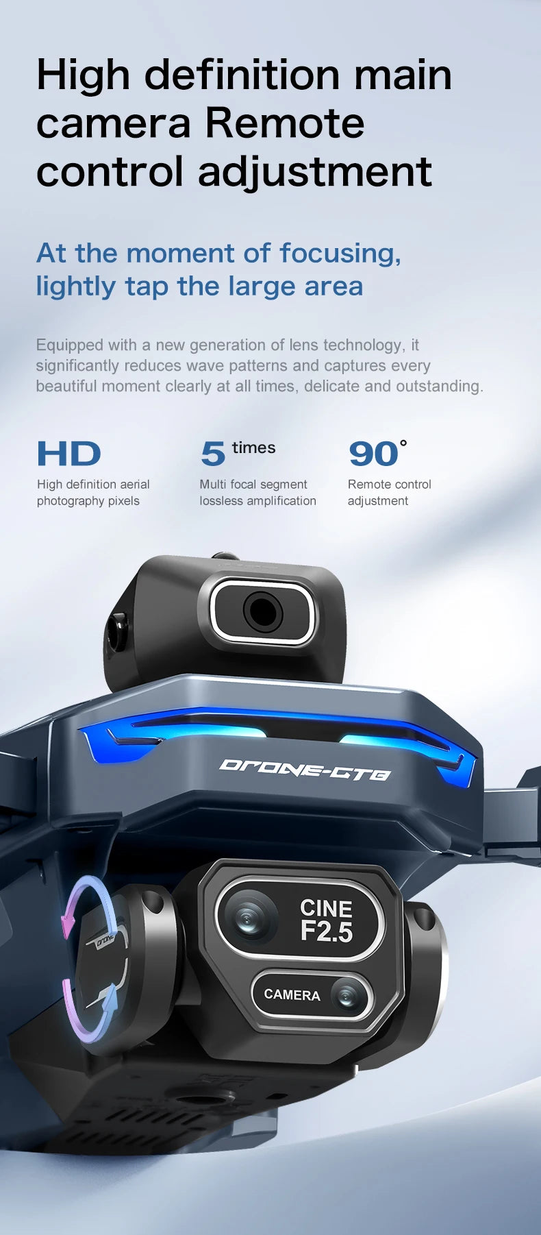 New GT8 Drone GPS 8K Professional HD 360° Dual Cameras