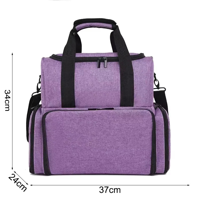 Portable 3 Layer Nail Polish Storage Bag Organizer