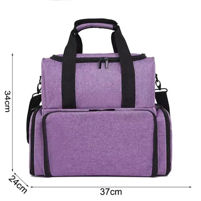 Portable 3 Layer Nail Polish Storage Bag Organizer