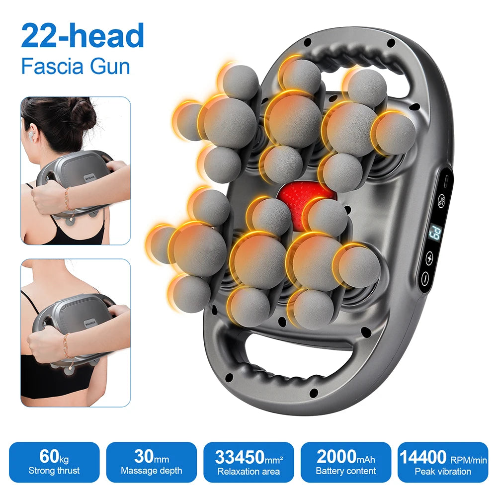 42-Heads Fascia Gun High-Frequency Vibration Body Massage