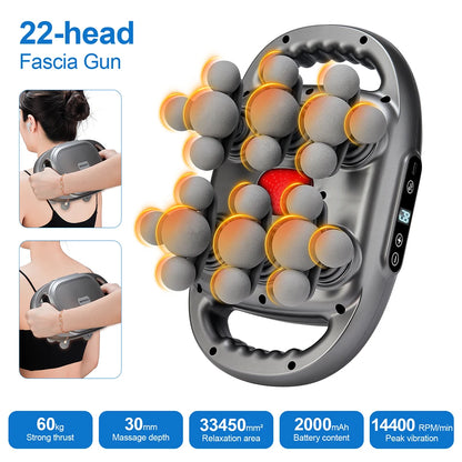 42-Heads Fascia Gun High-Frequency Vibration Body Massage