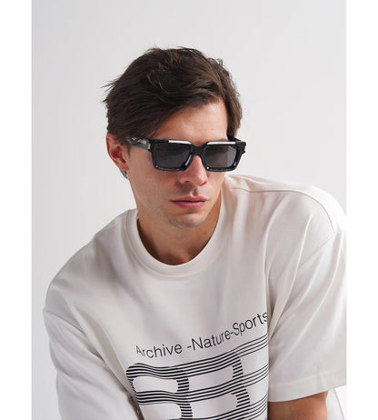 Ruiao retro black designer sunglasses vintage eyewear