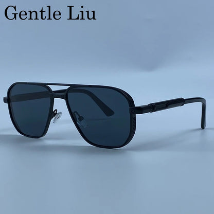 Square Punk Metal Frame Sunglasses Men Luxury Designer