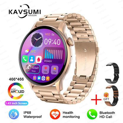 NFC Smart Watch Amoled HD GPS Track Sports Heart Rate