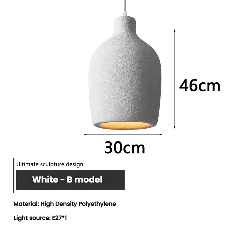 Wabi Sabi Ceiling Pendant Light Nordic LED Chandelier for Living Dining Room