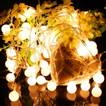 10M USB/Battery Power Ball LED String Lights Garland Lights