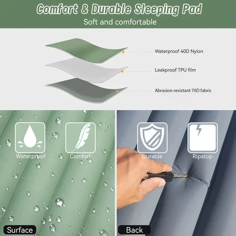 Outdoor Camping Sleeping Pad Inflatable Mattress