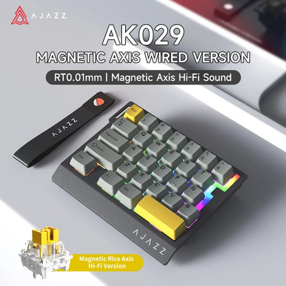 Wired One-Handed Gaming Keyboard HE Magnetic Switch