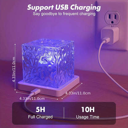 Rechargeable Shower Lamp with 16-Color Wave Projector