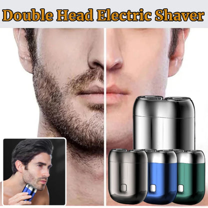 Portable Rotary Dual Ring Electric Shaver Men Shaver