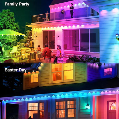 LED Permanent Outdoor Lights IP65 Waterproof RGBIC Eave Lights