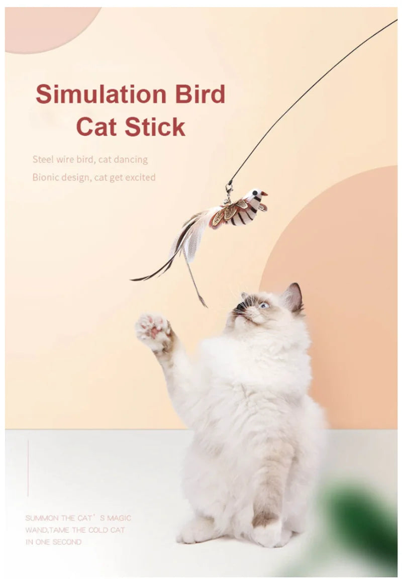 Simulation Bird Interactive Funny Cat Stick Toy