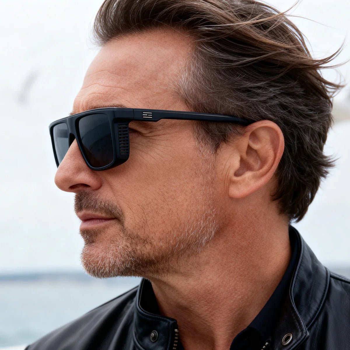Vintage Polarized Sunglasses Men Fashion Square Eyewear
