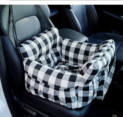 Dog Car Seat with Safety Belt - Non-Slip Pet Car Bed for Small Dogs,