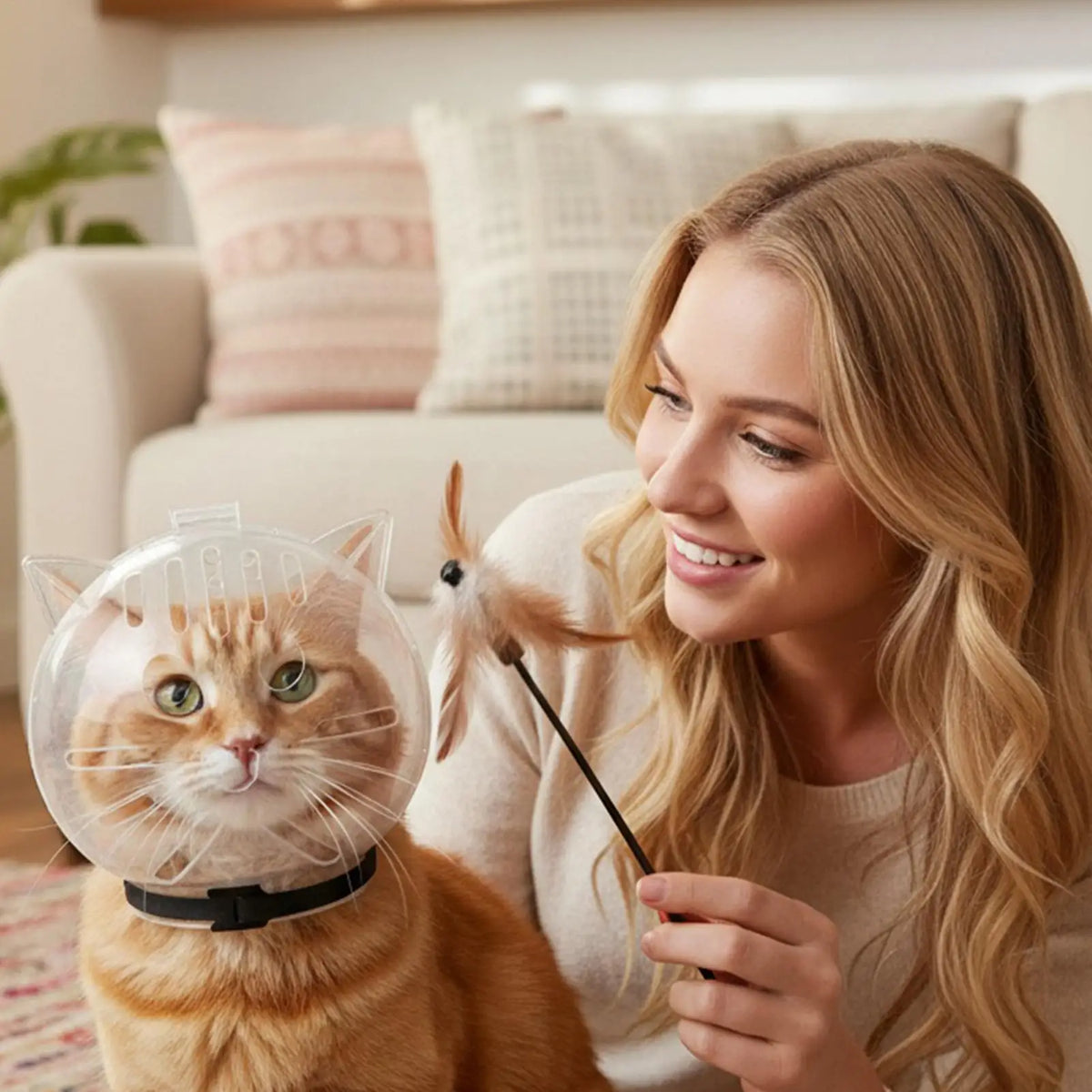 Breathable Sturdy Muzzle Mask Cat Head Cover Space Hood