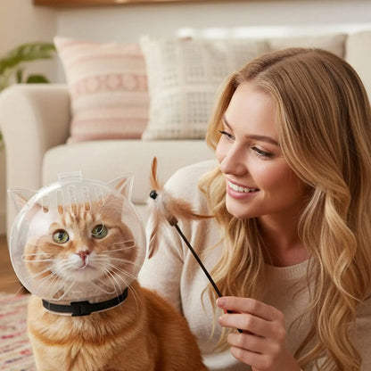 Breathable Sturdy Muzzle Mask Cat Head Cover Space Hood