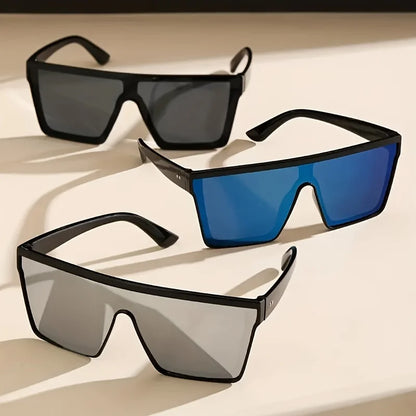 Oversize frame One-piece Goggle Men Woman Sunglasses