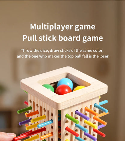Parent child interactive wooden stick children's