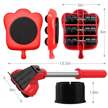 Professional Furniture Mover Tool Set Heavy Stuffs Transport Lifter