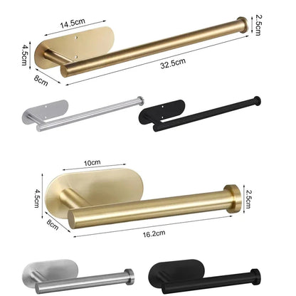Adhesive Toilet Paper Holder Stainless Steel Wall Mount