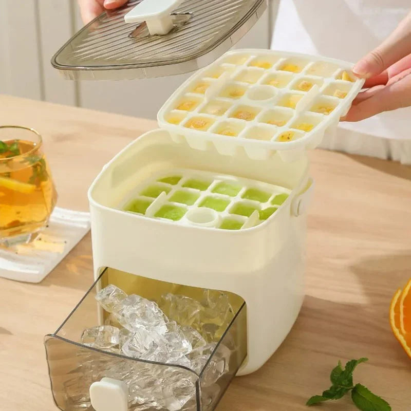 48 Grid Ice Cube Mold Reusable Refrigerator Ice Maker One-touch