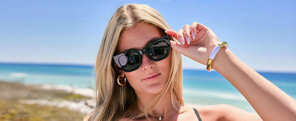 Retro Square Polarized Sunglasses for Women Vintage Sun Glasses