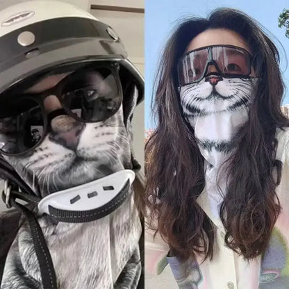 3D Ear Hanging Cycling Animal Face Mask Animal Pattern
