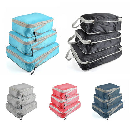 Travel Compression Packing Cubes Suitcase  Organizer Set