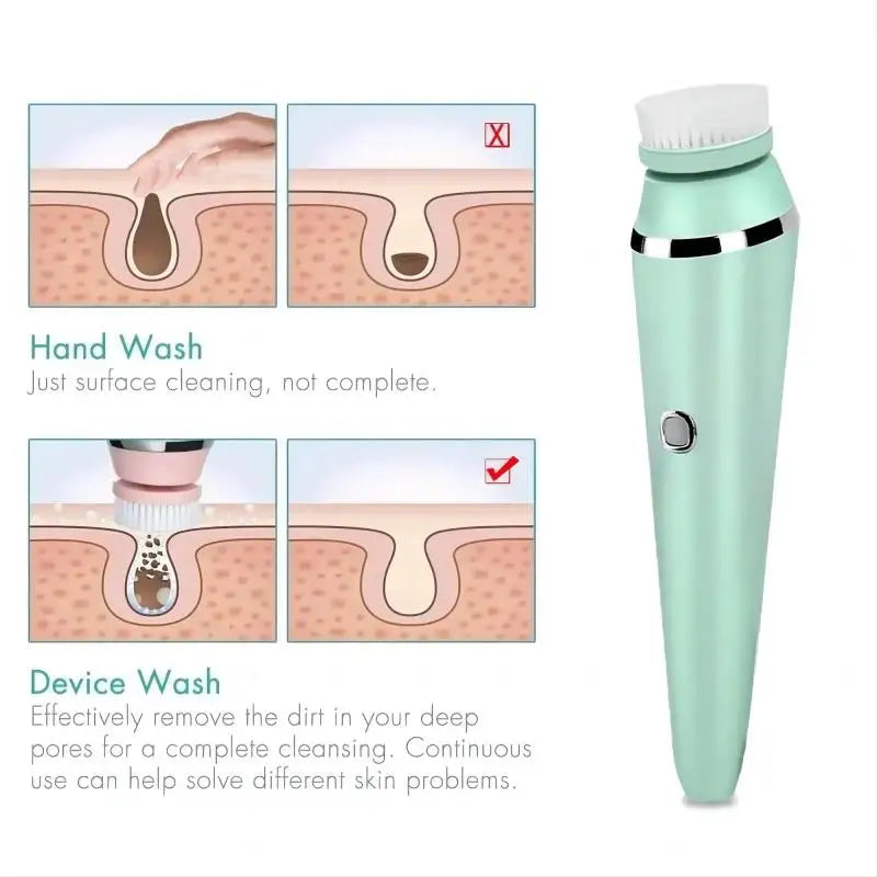 4 in 1 Electric Facial Cleansing Brush Sonic Skin Care