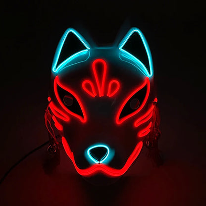 Glowing  Demon Slayer Mask Cosplay Japanese Cartoon