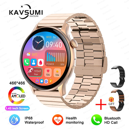 NFC Smart Watch Amoled HD GPS Track Sports Heart Rate